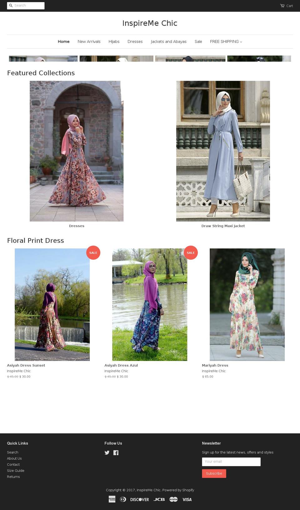 inspireme-chic.com shopify website screenshot