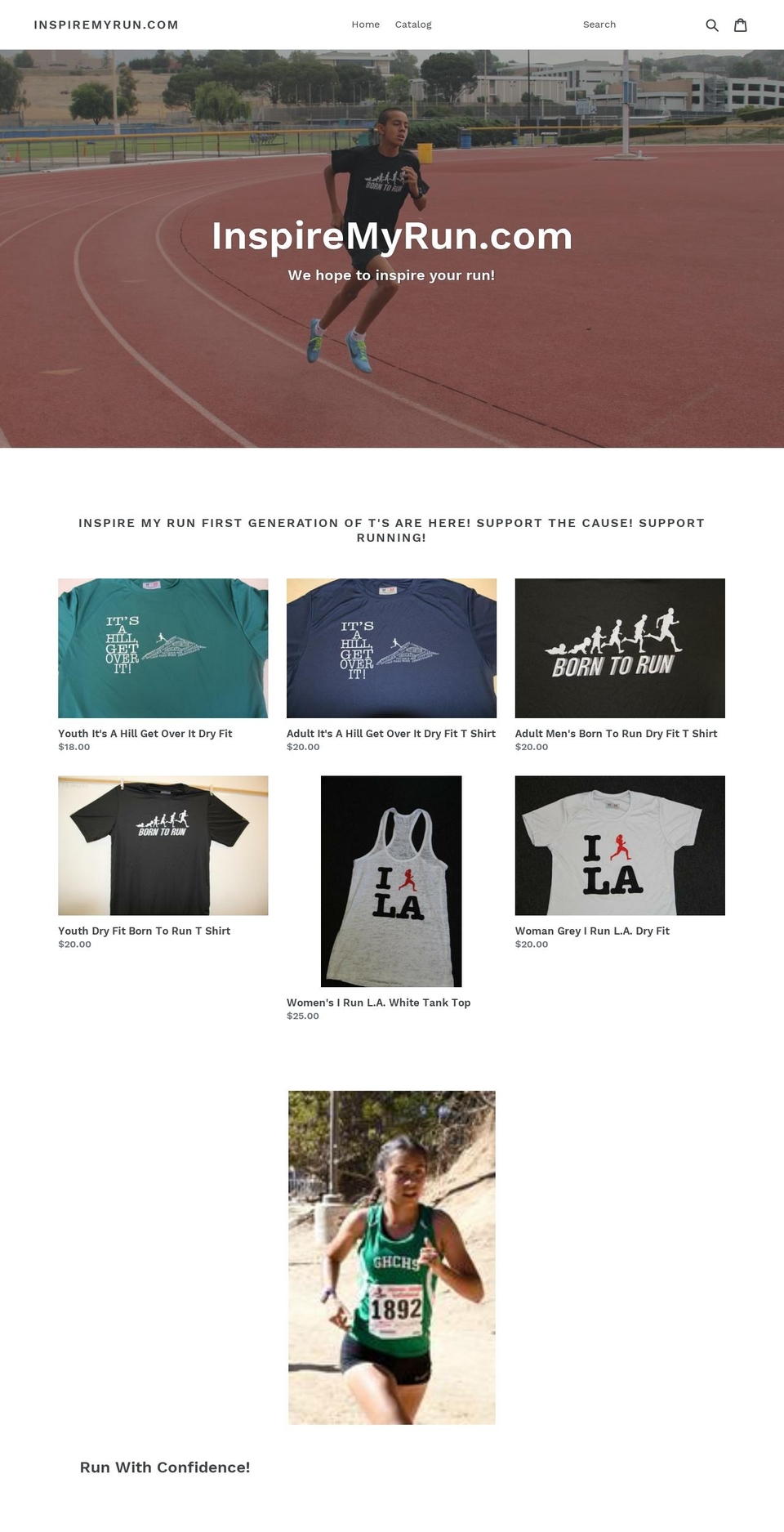 inspiremyrun.com — Shopify storefront screenshot
