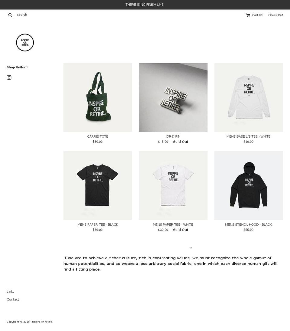 inspireorretire.com — Shopify storefront screenshot