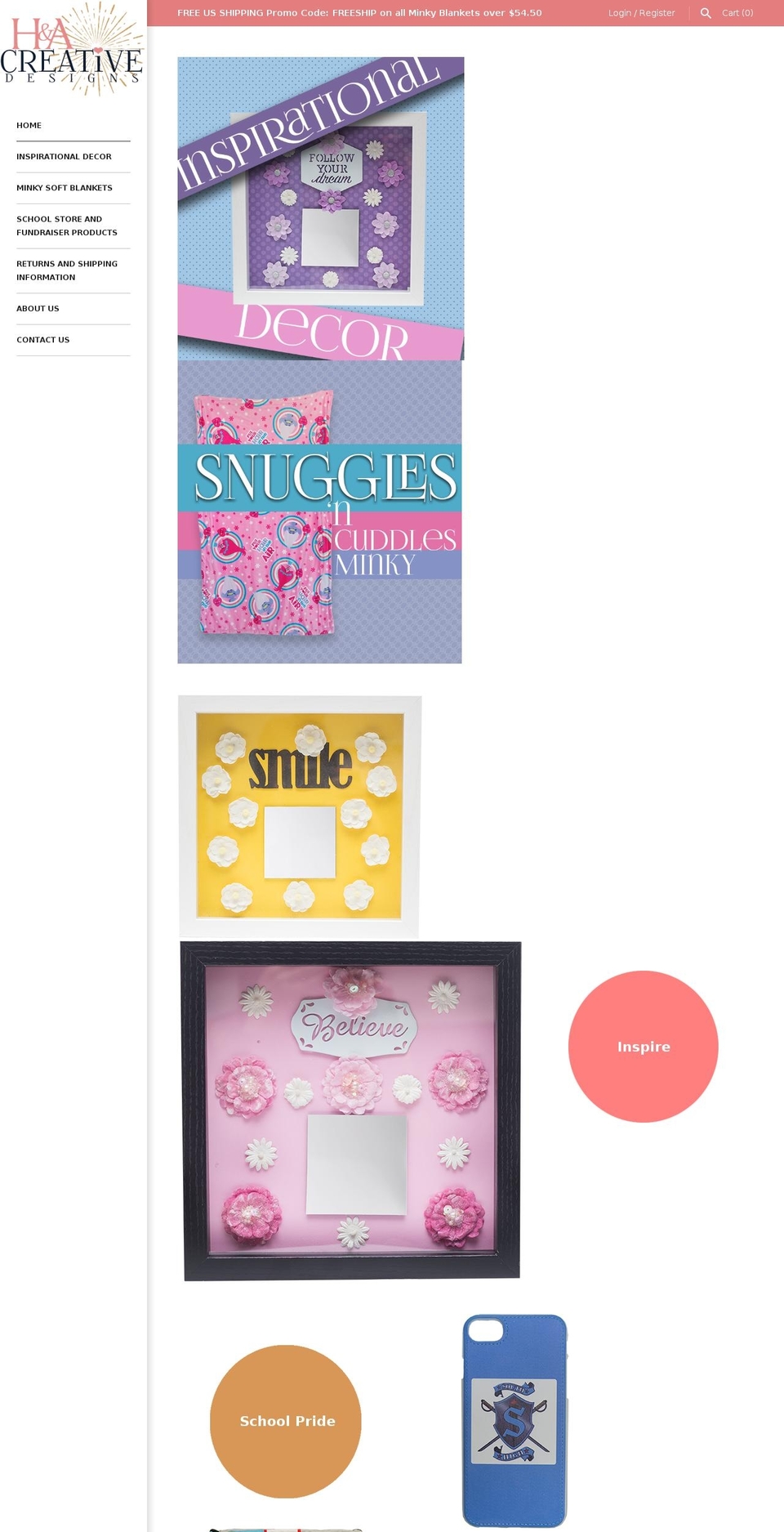 inspiresparkle.com — Shopify storefront screenshot