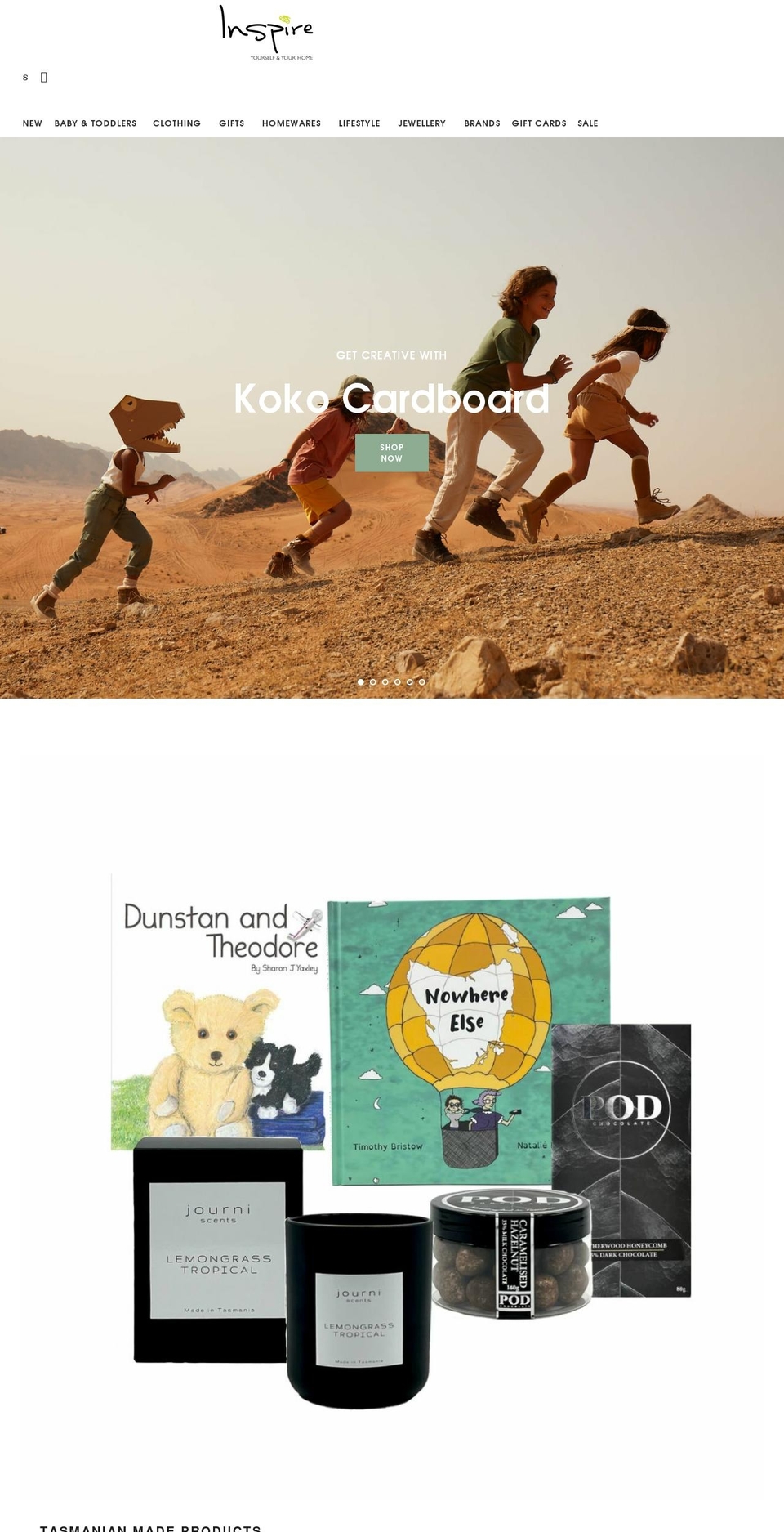 inspiretasmania.com.au shopify website screenshot