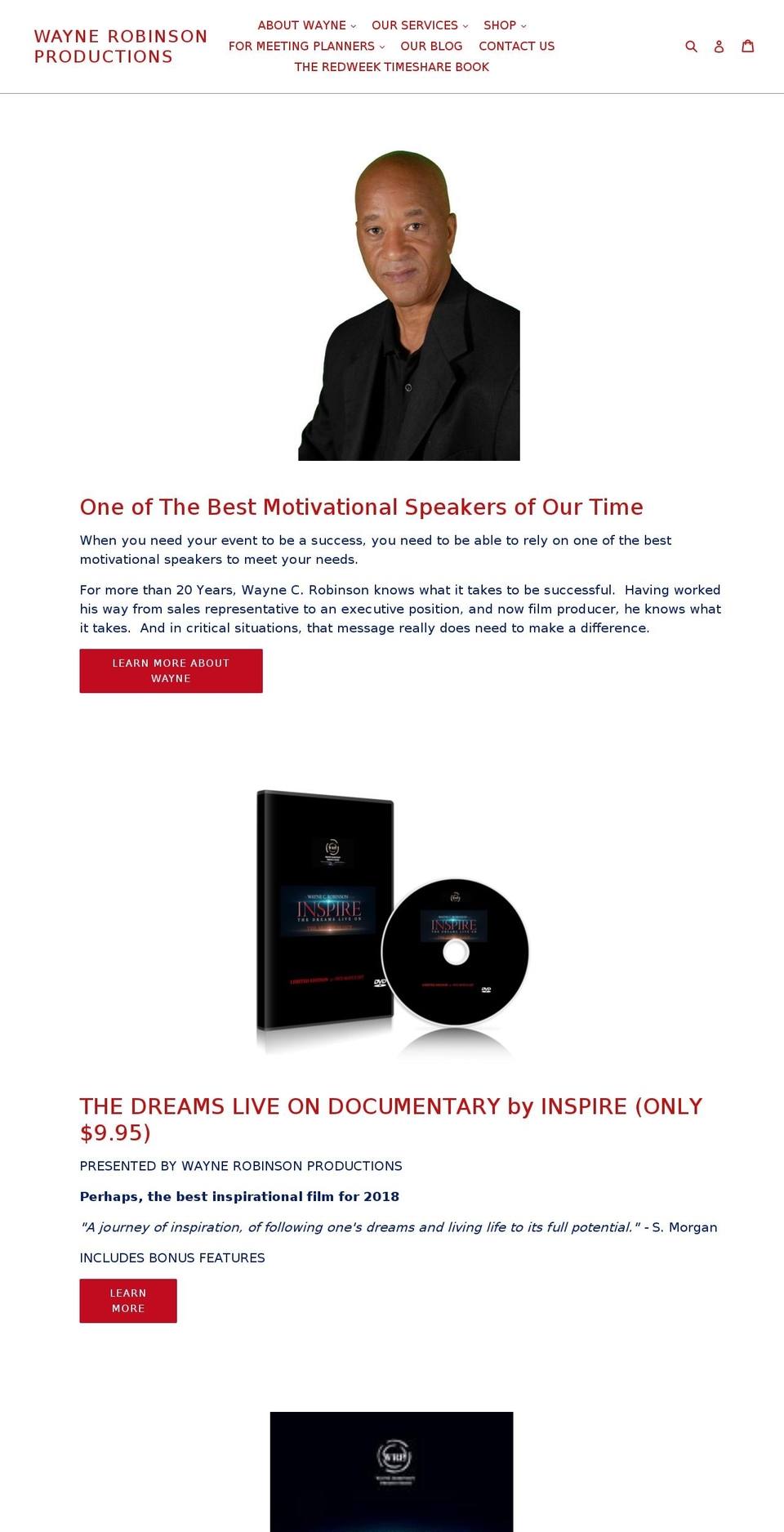 inspirethedreams.com shopify website screenshot