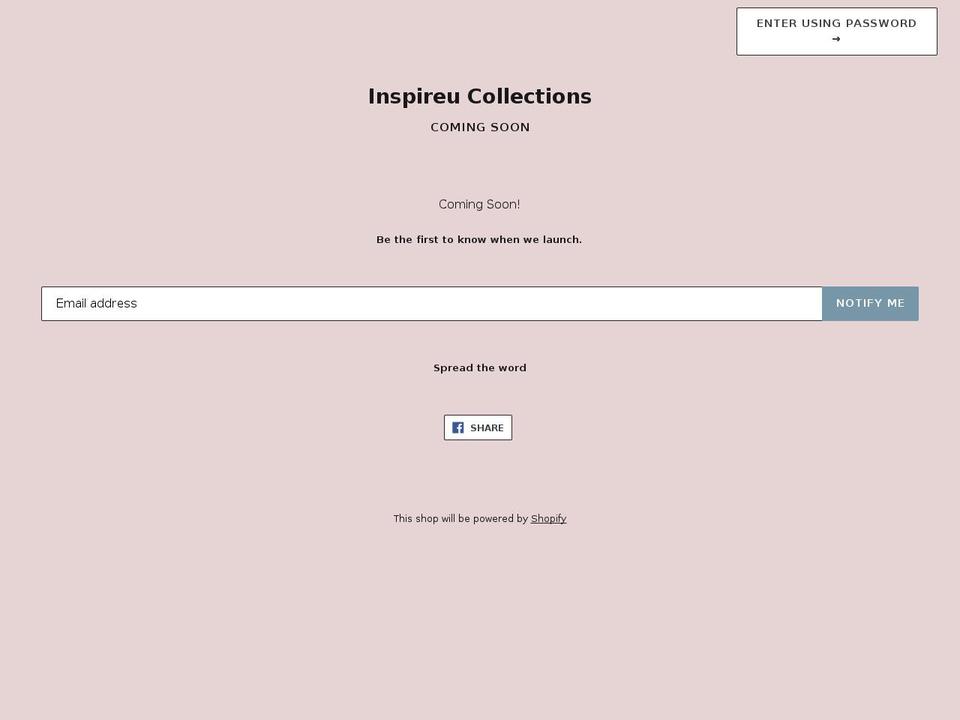 inspireucollections.com — Shopify storefront screenshot