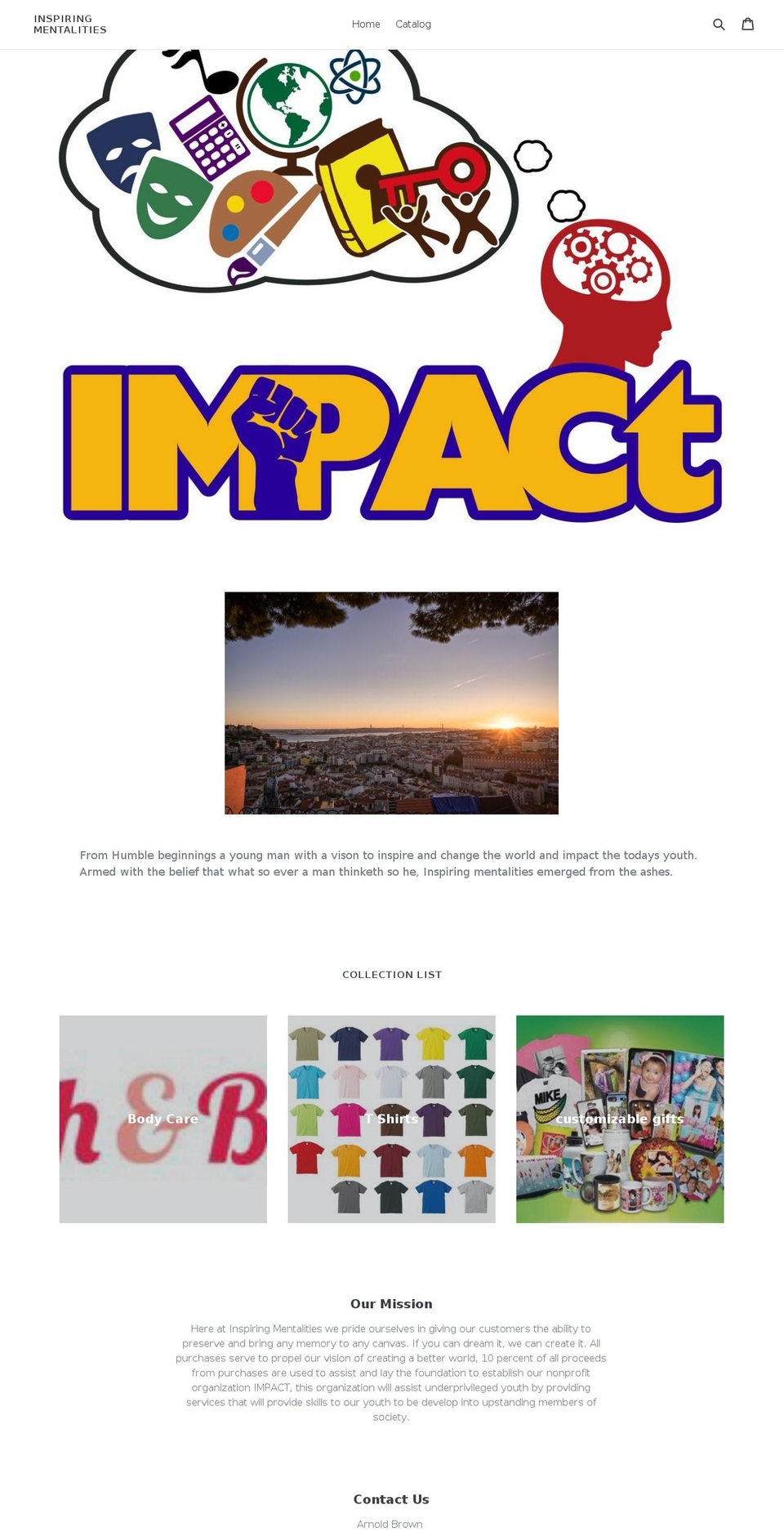 inspiringmentalities.com — Shopify storefront screenshot