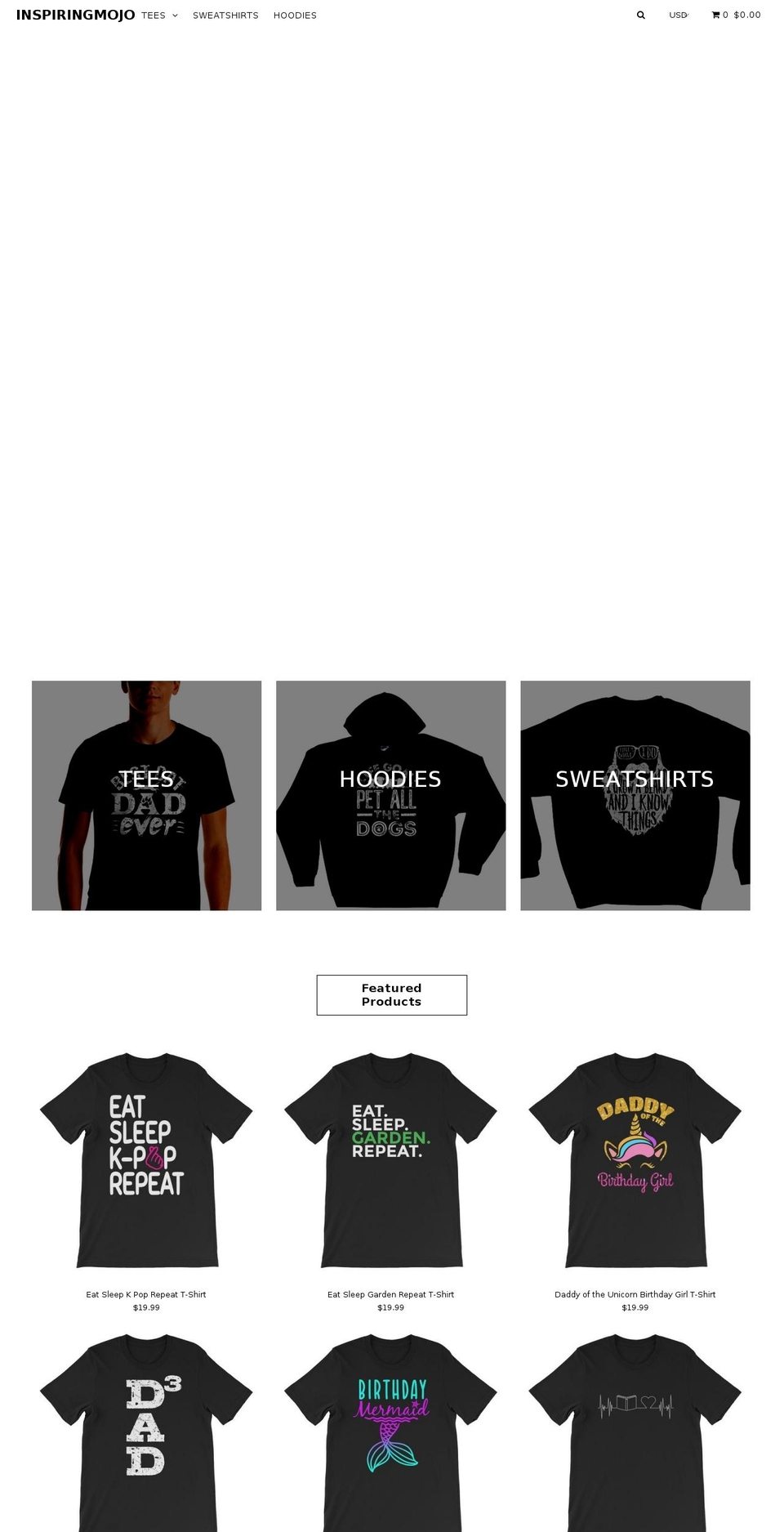 inspiringmojo.com — Shopify storefront screenshot