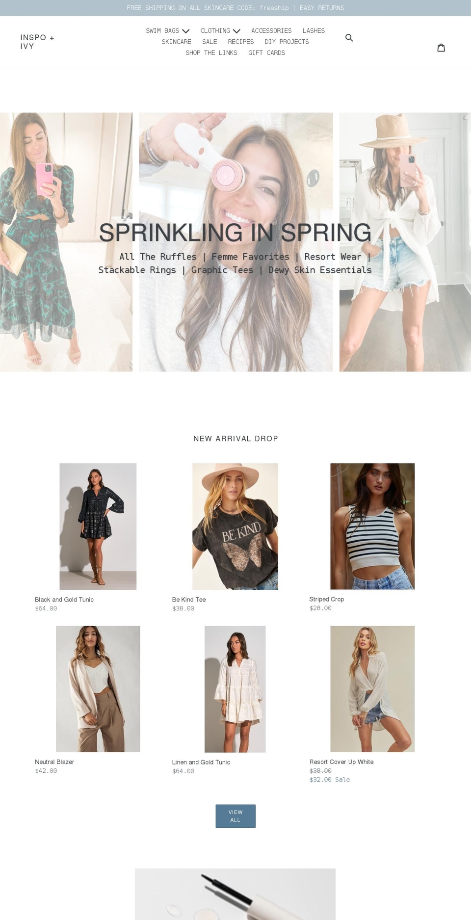 inspoandivy.com shopify website screenshot