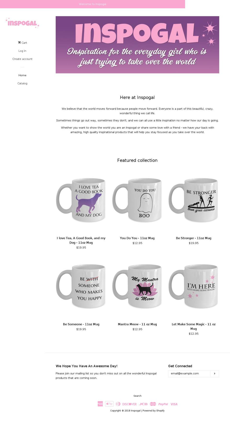 inspogal.com — Shopify storefront screenshot