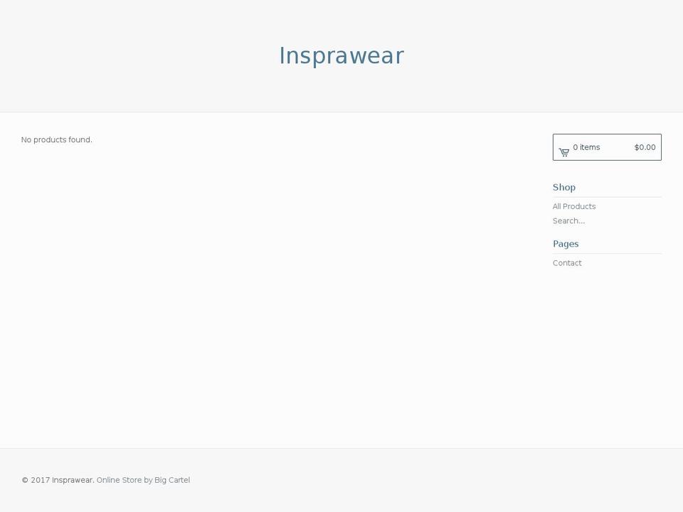 insprawear.com shopify website screenshot