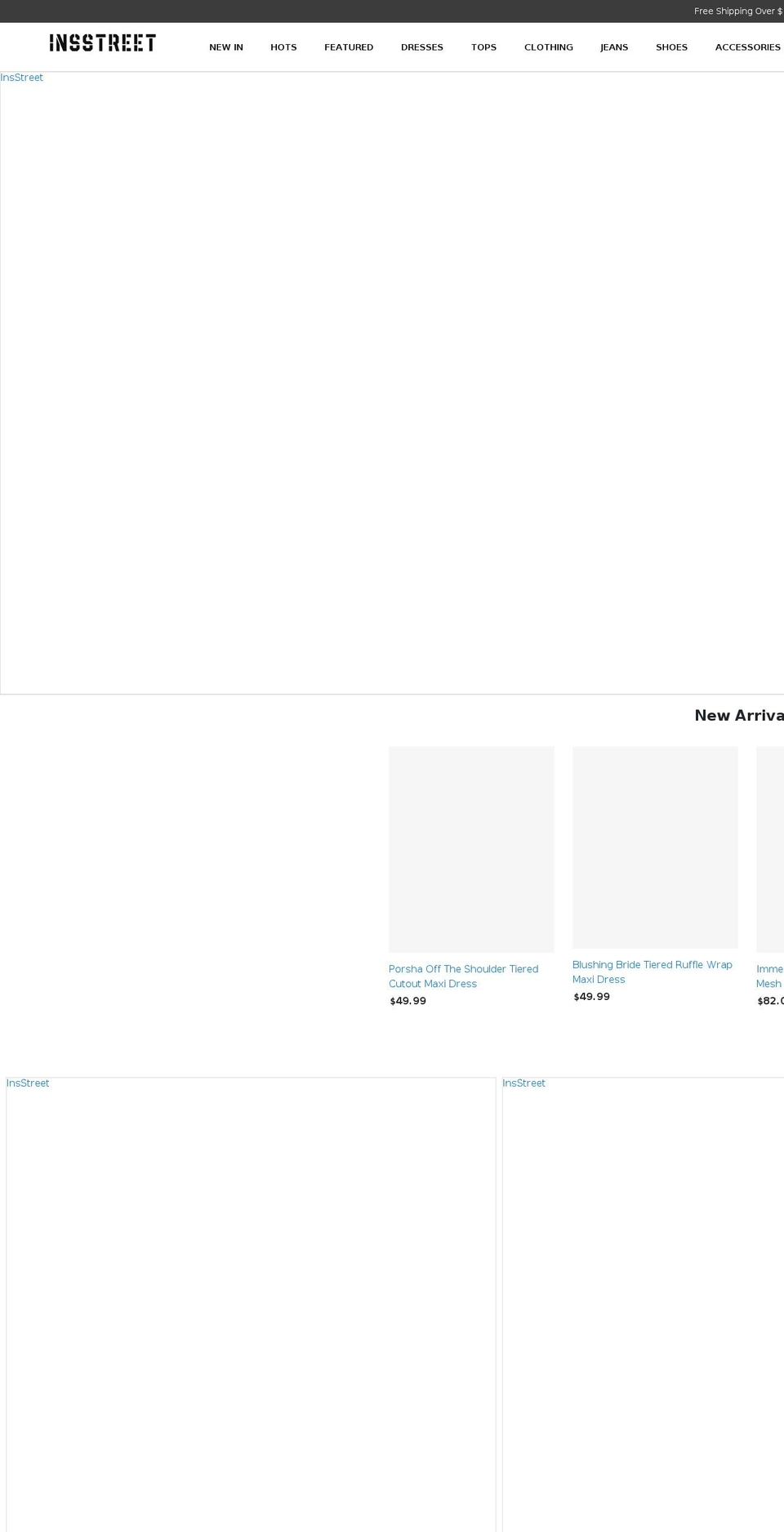 insstreet.com shopify website screenshot