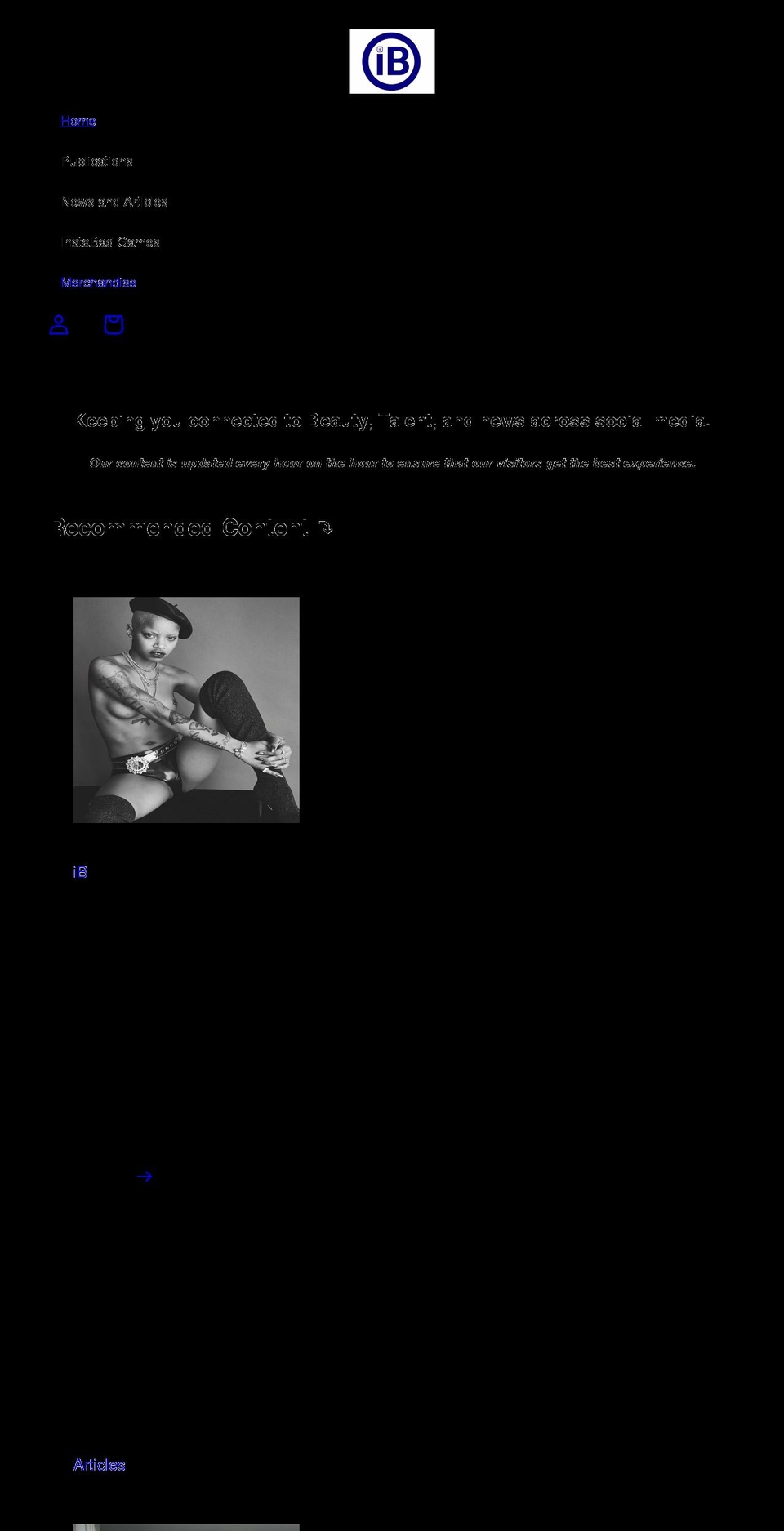 instabadmagazine.com shopify website screenshot