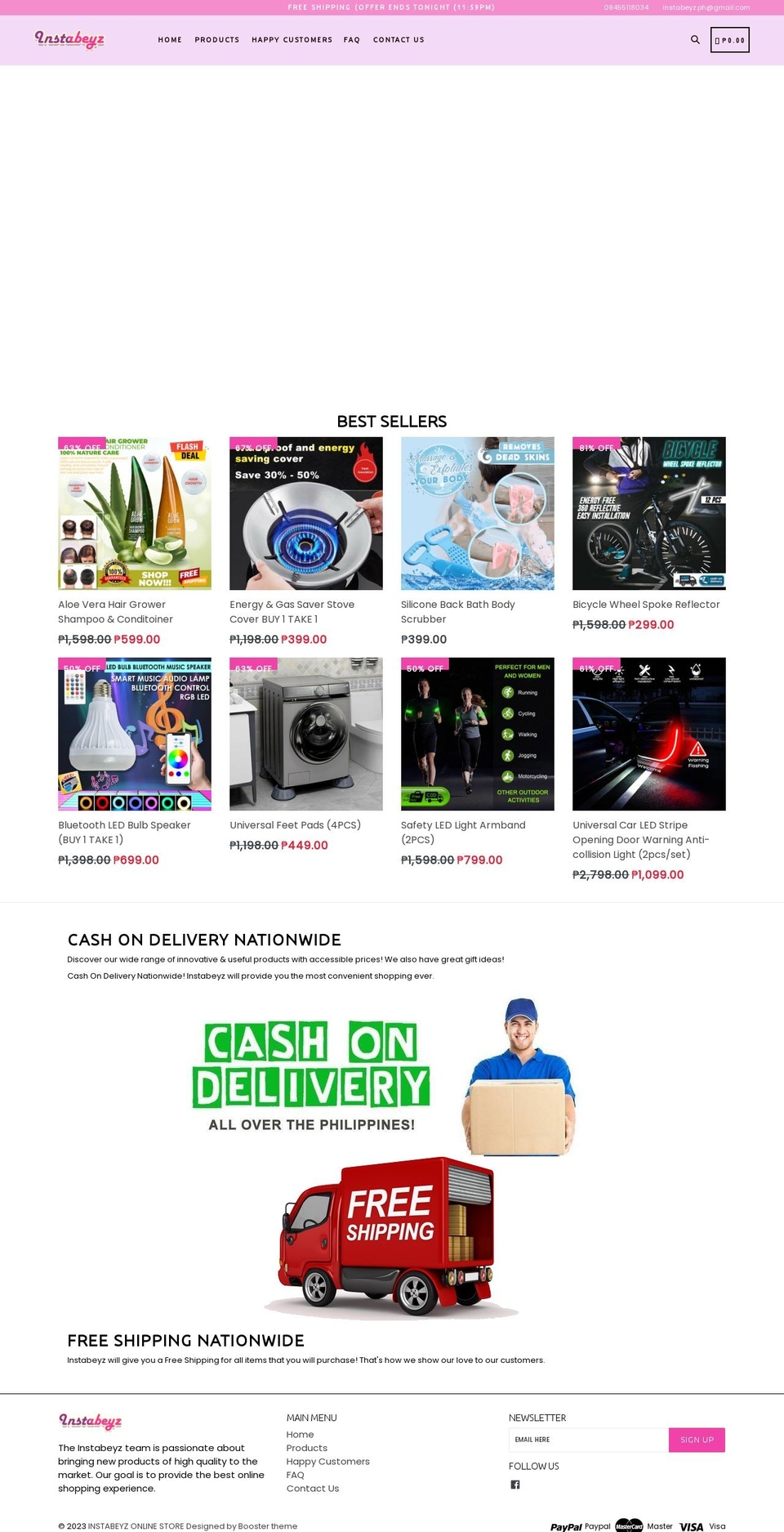 instabeyz.com shopify website screenshot