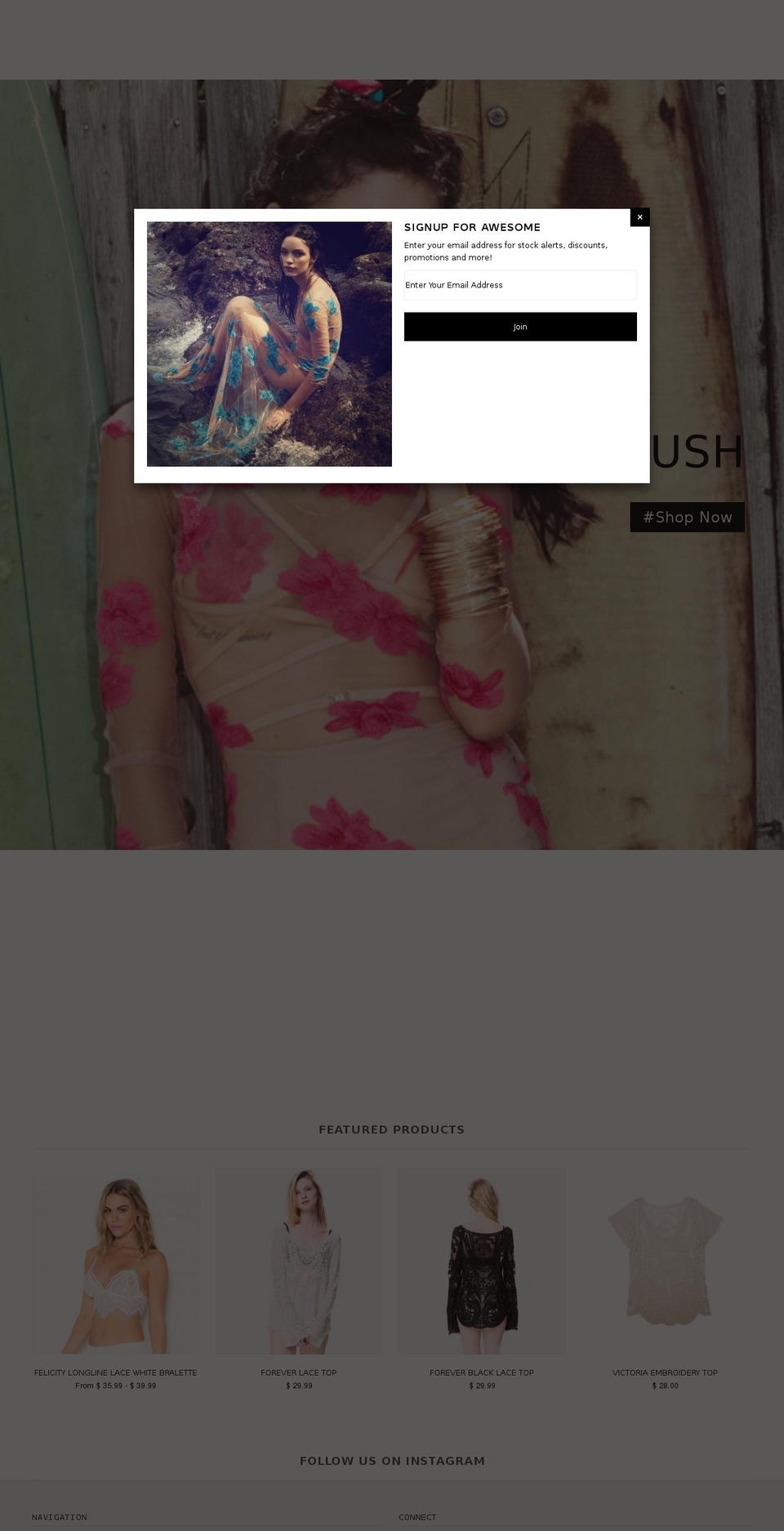instafad.com shopify website screenshot