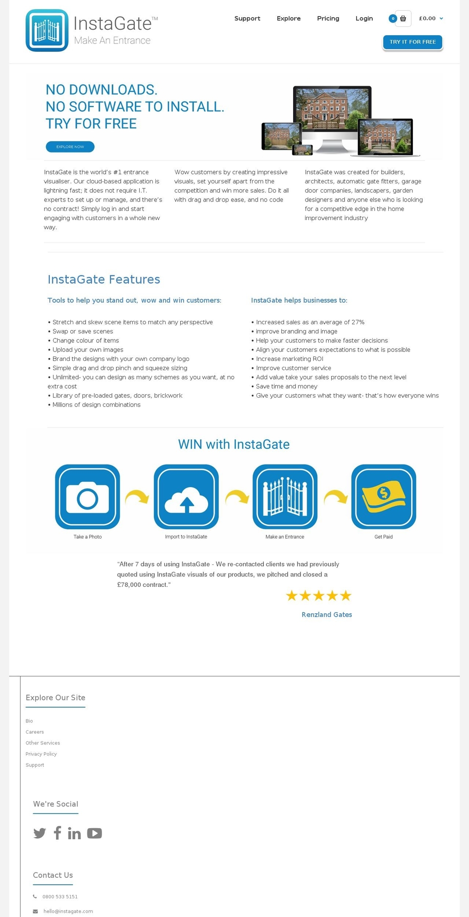 instagate.com — Shopify storefront screenshot