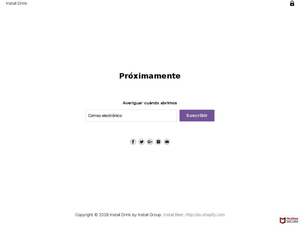 installdrink.com — Shopify storefront screenshot