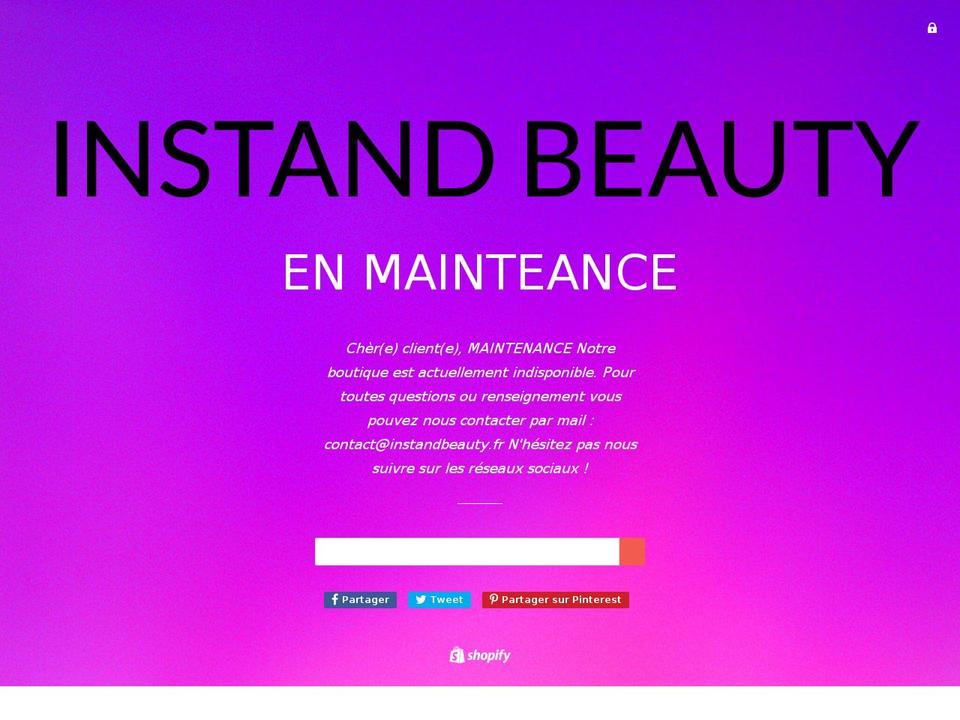 instandbeauty.fr shopify website screenshot