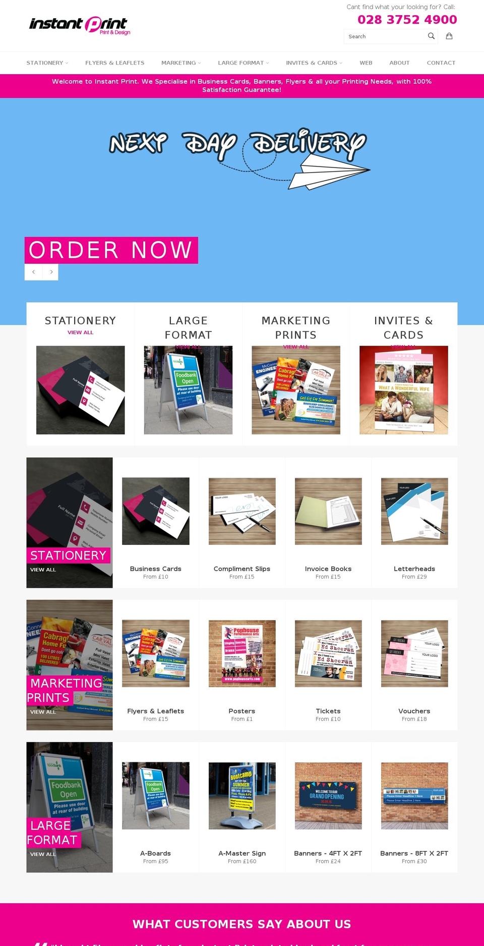instant-print.com shopify website screenshot