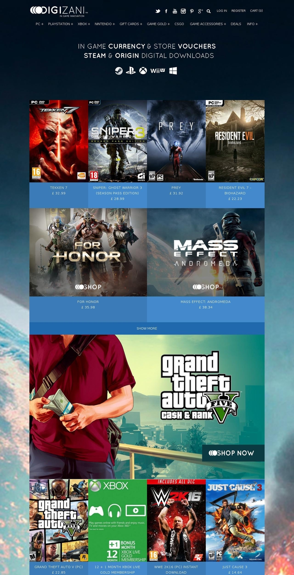 instantcdkeys.com shopify website screenshot