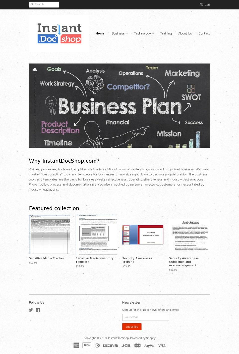 instantdocshop.com — Shopify storefront screenshot
