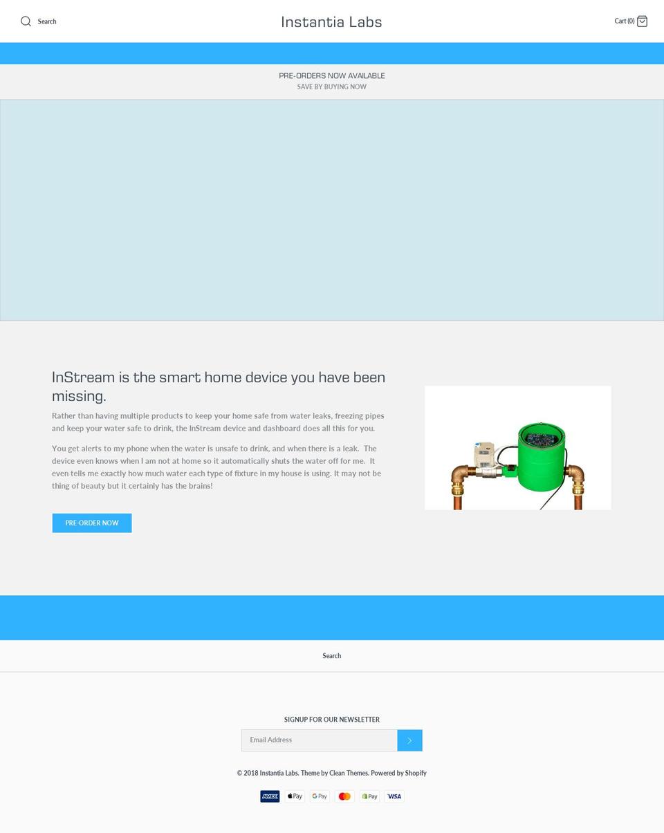 instantialabs.com — Shopify storefront screenshot