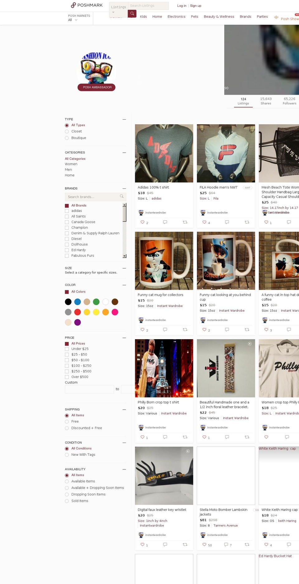 instantwardrobe1.com — Shopify storefront screenshot