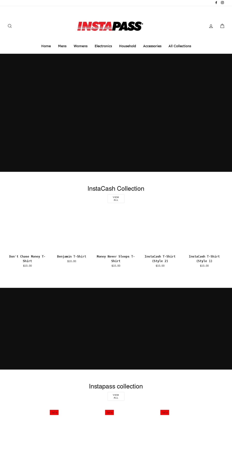 instapass.shop shopify website screenshot