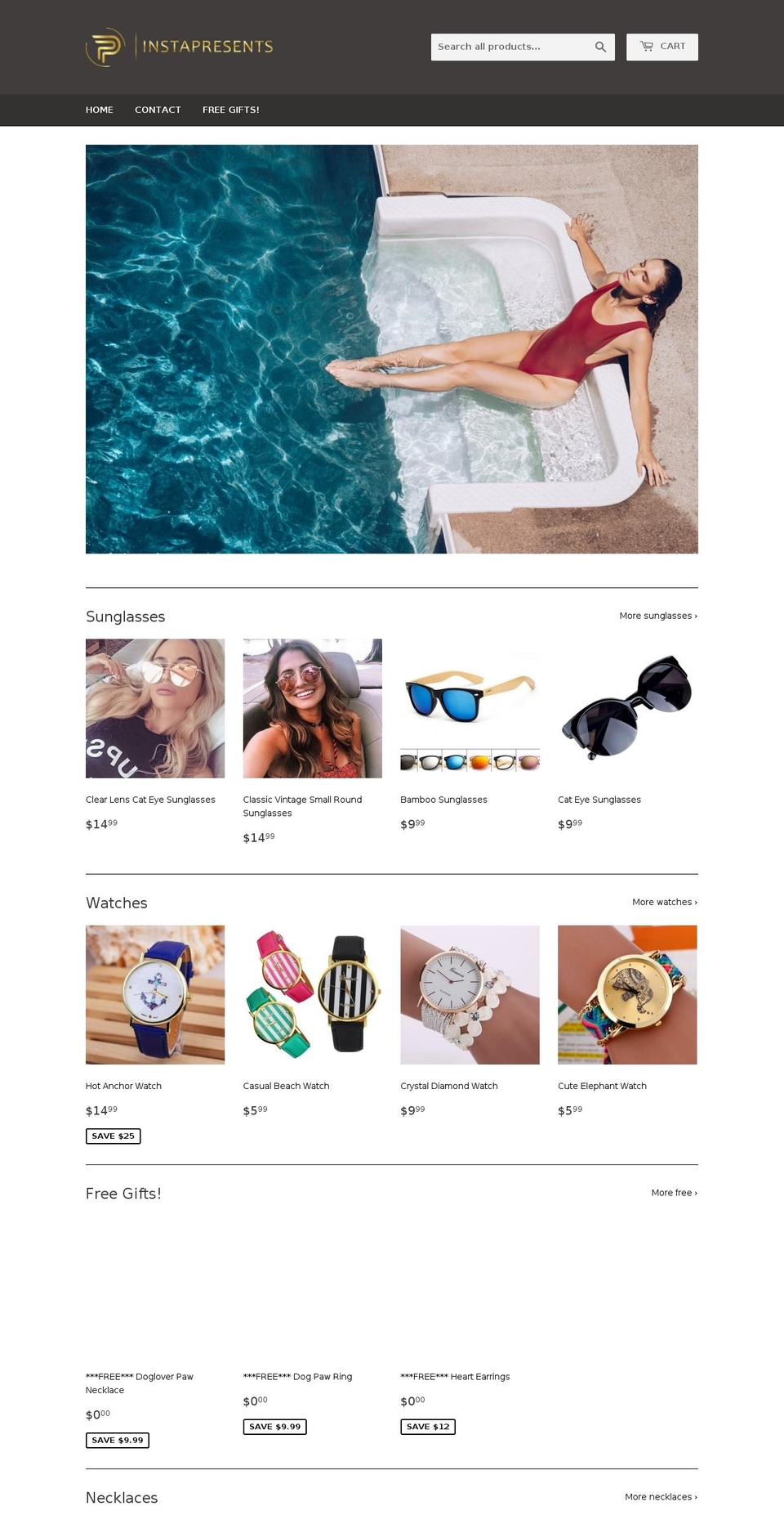 instapresents.com — Shopify storefront screenshot