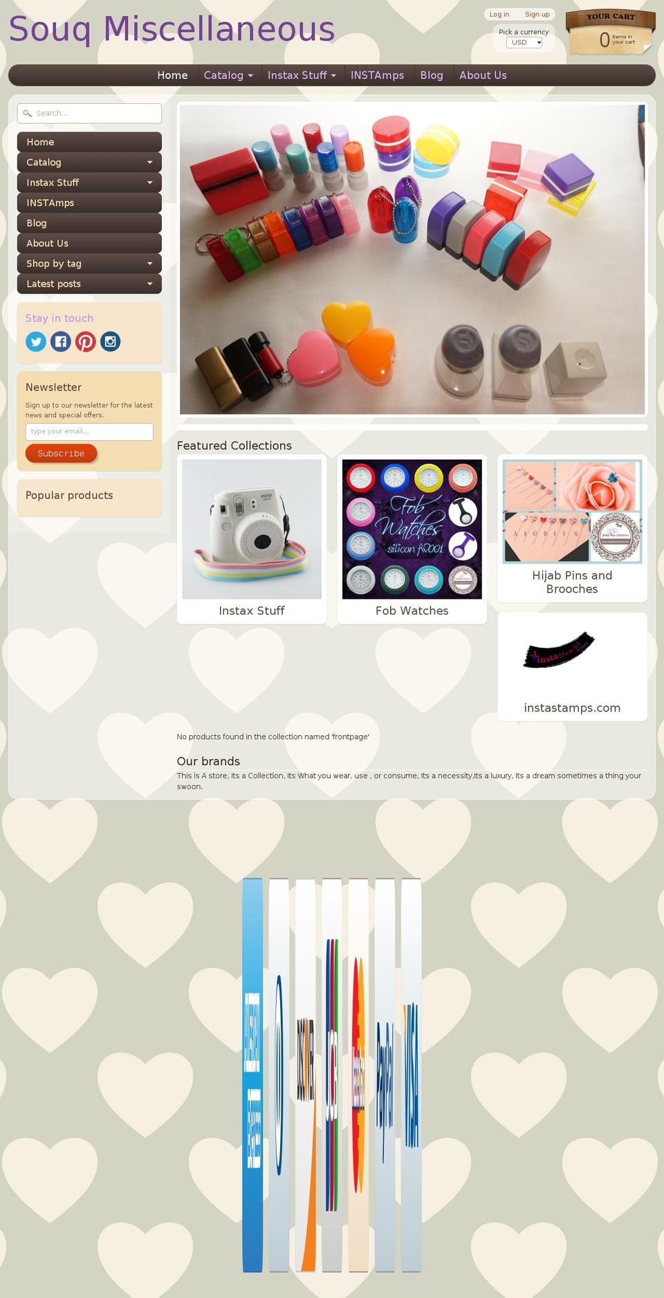 instastamps.com shopify website screenshot