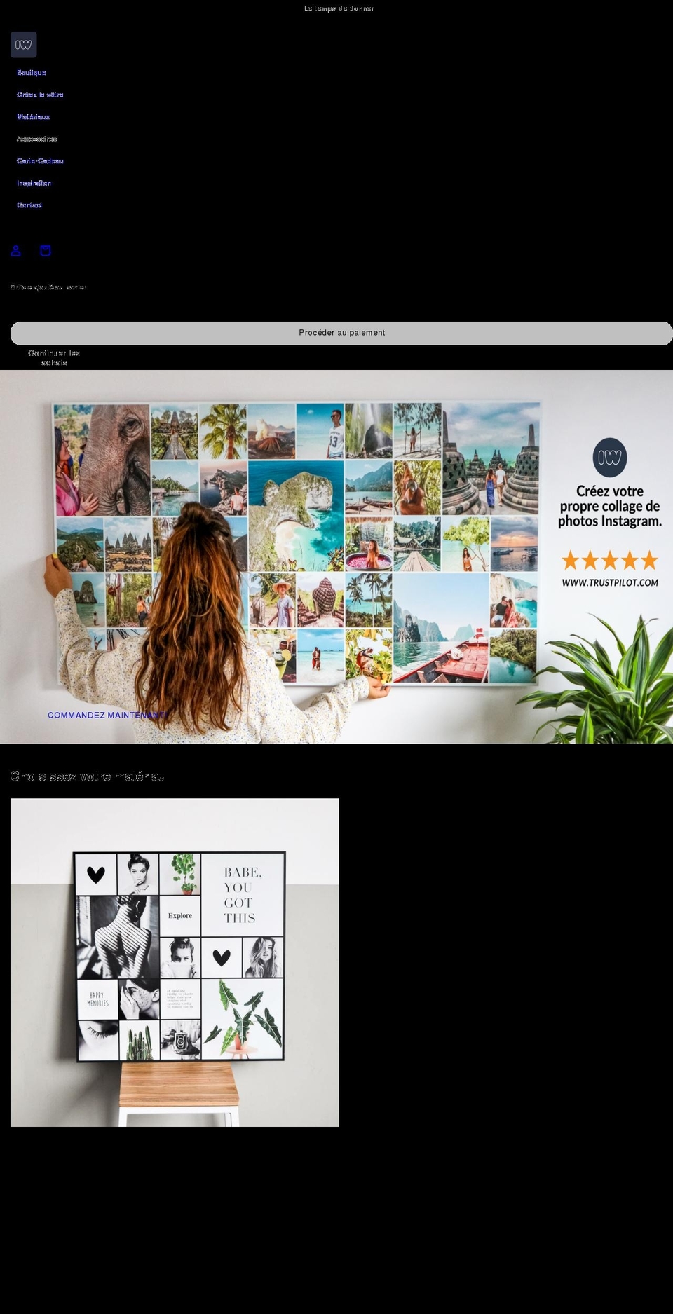 instawall.fr shopify website screenshot