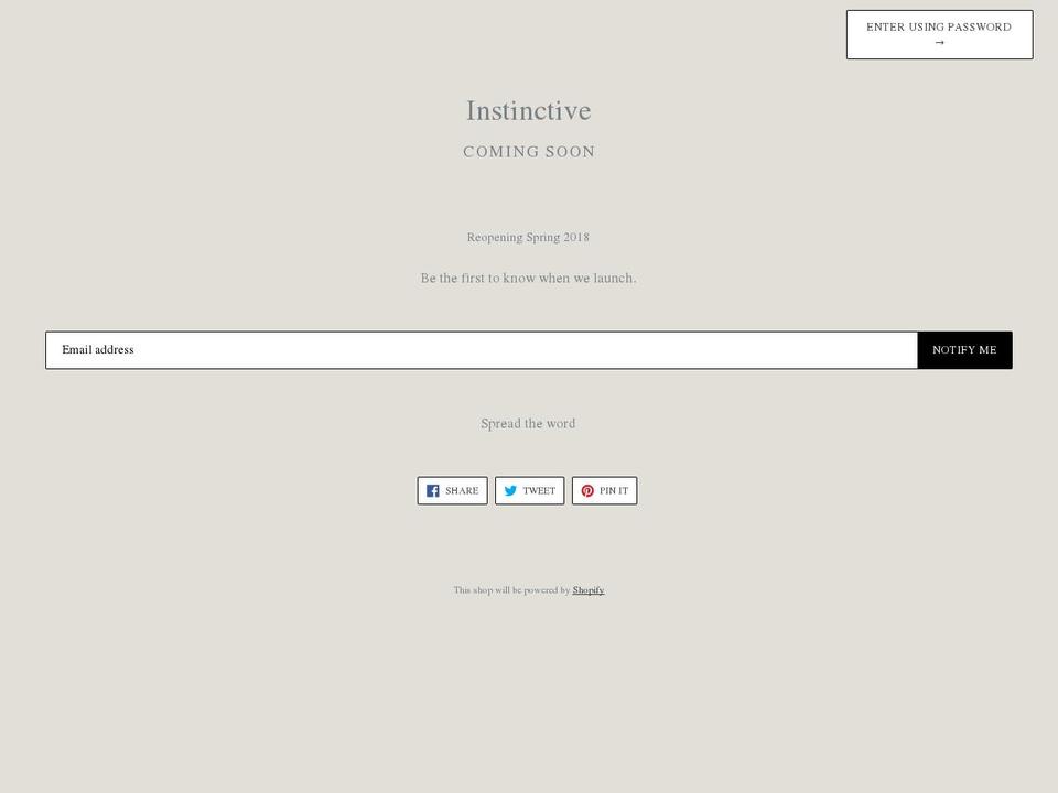 premiere Shopify theme site example instinctivechoices.com
