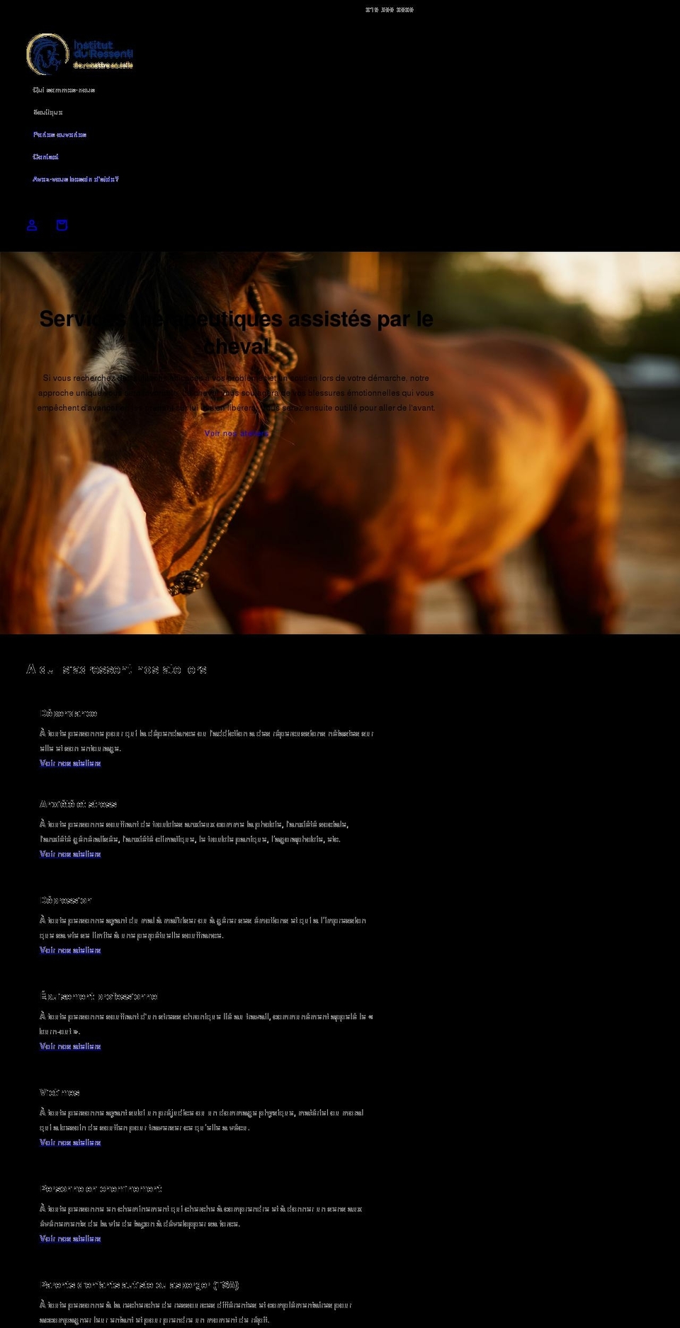 institutduressenti.com shopify website screenshot