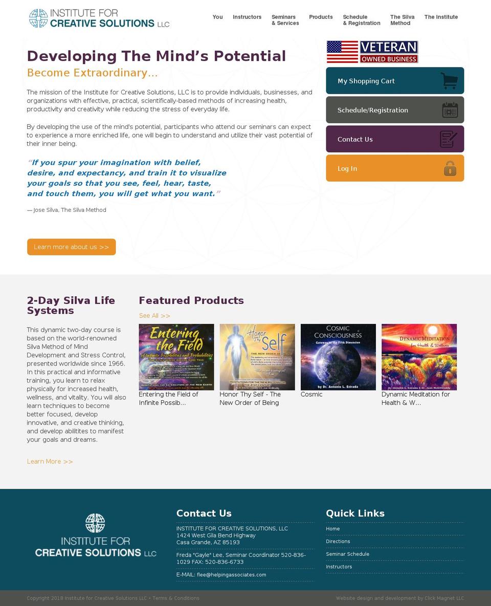 Creative Shopify theme site example instituteforcreativesolutions.org
