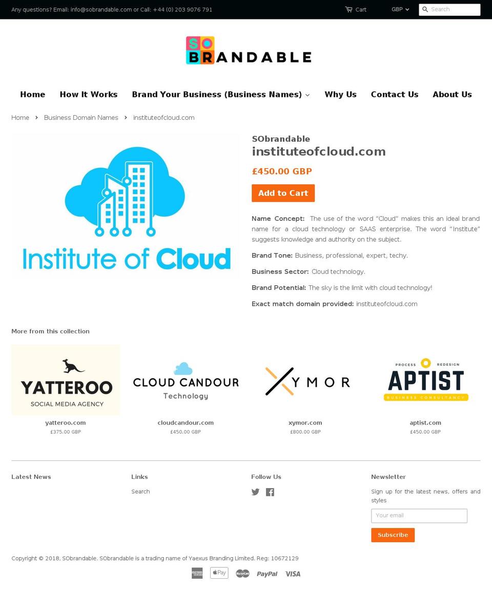 instituteofcloud.com — Shopify storefront screenshot