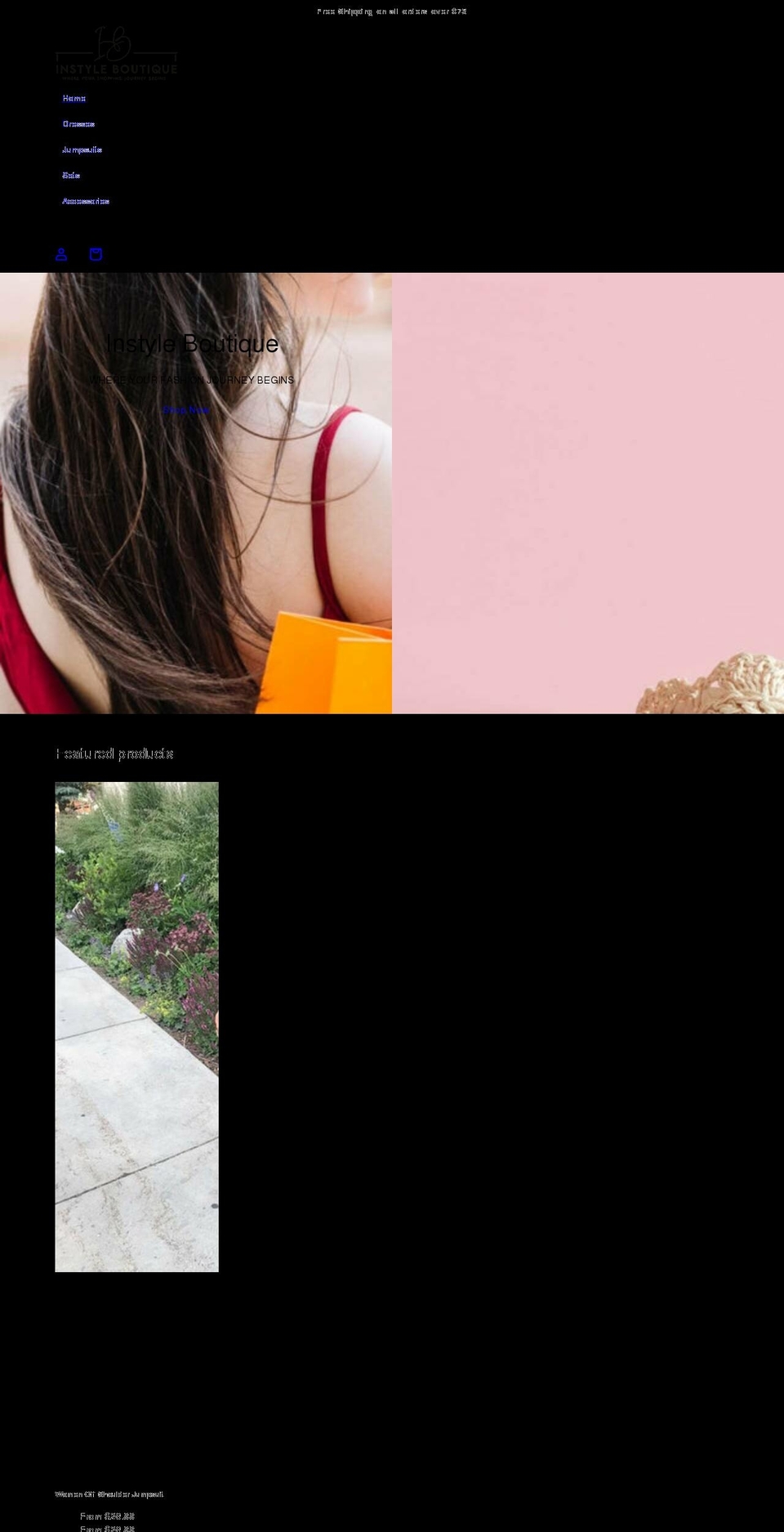 instyle-boutique.com shopify website screenshot