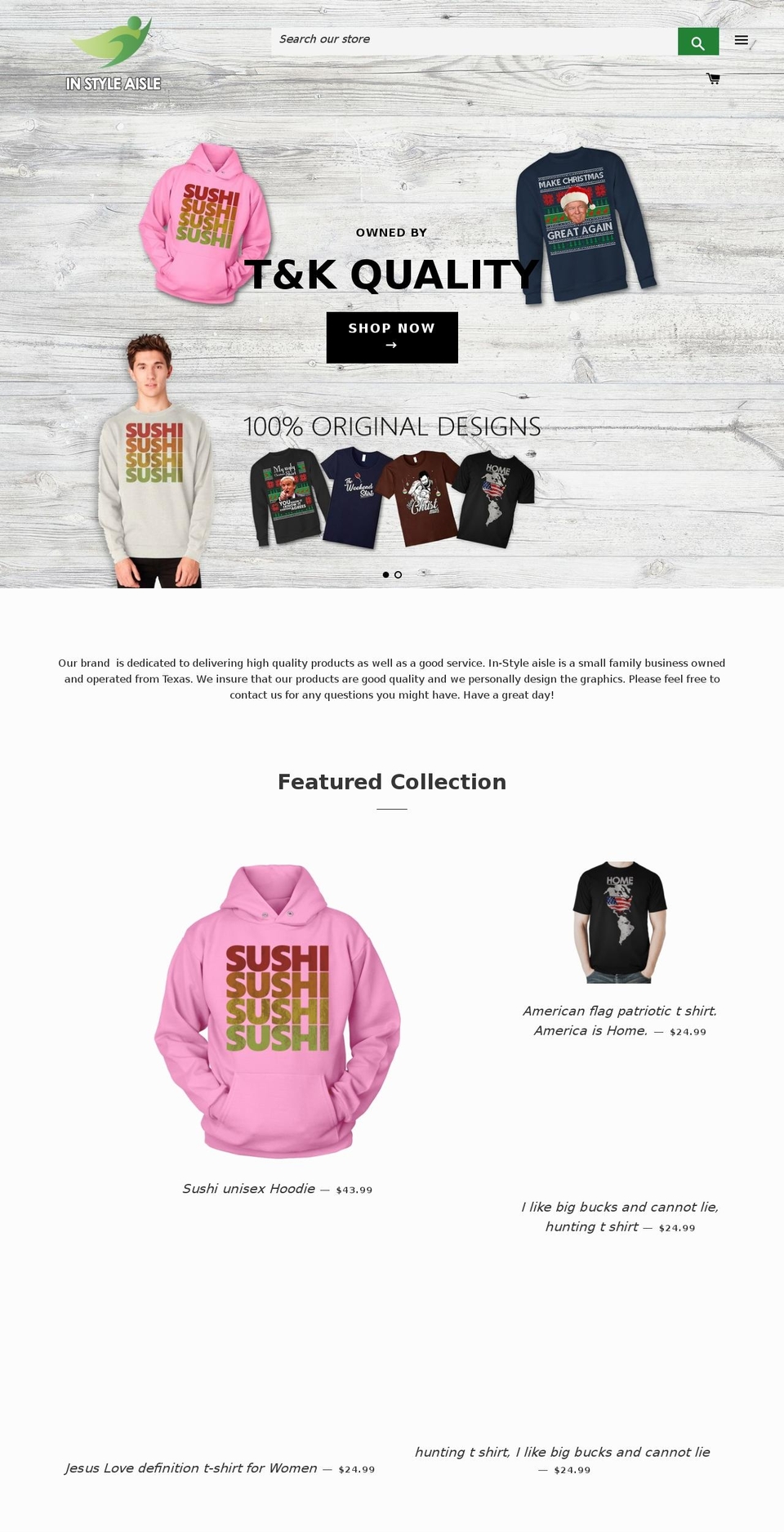 instyleaisle.com — Shopify storefront screenshot