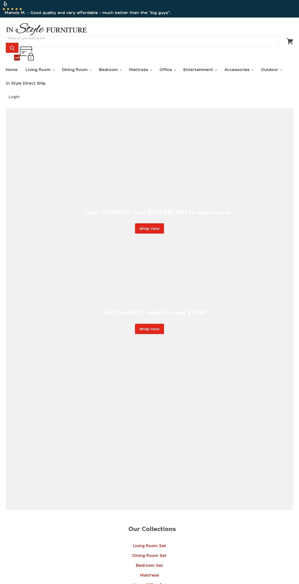 instylefurnituredesigns.com shopify website screenshot
