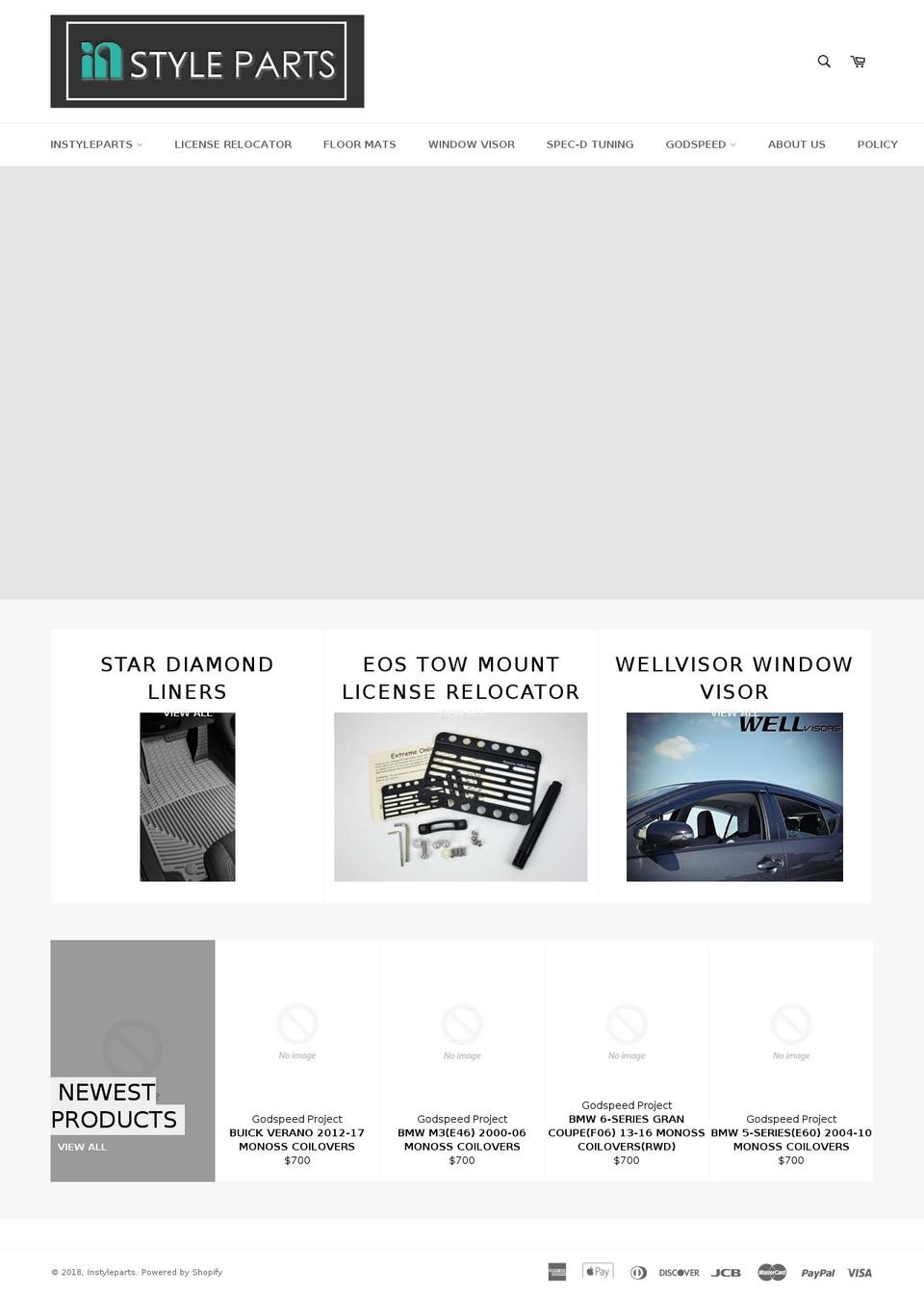 instyleparts.com shopify website screenshot