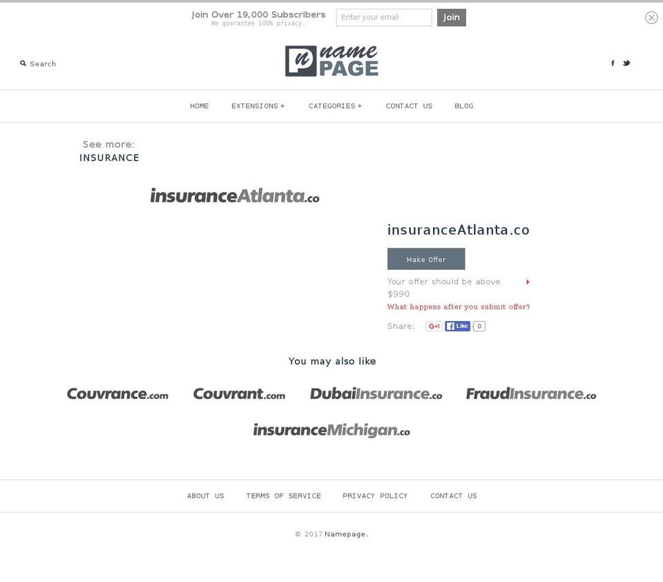 insuranceatlanta.co shopify website screenshot