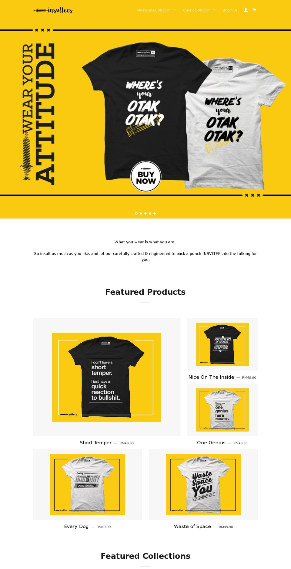 insvltees.com shopify website screenshot