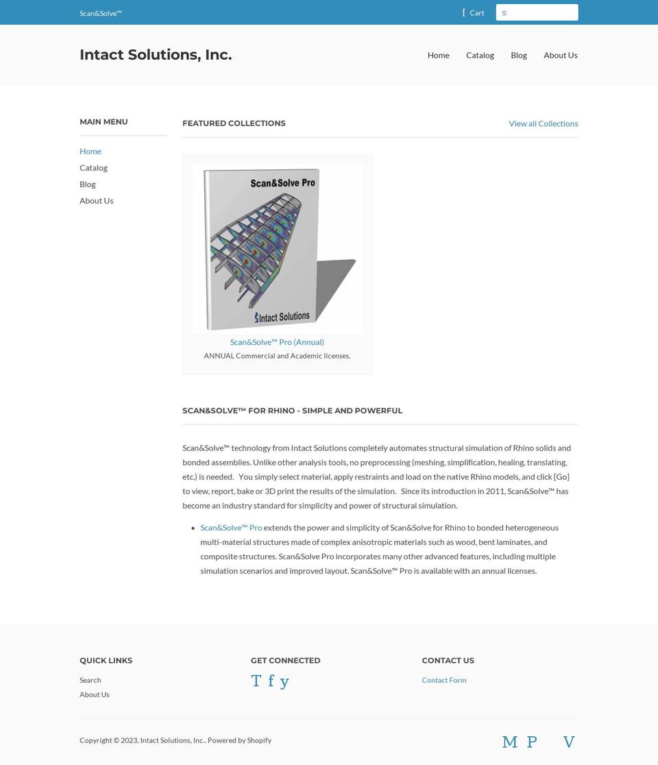 intact-solutions-inc.myshopify.com shopify website screenshot