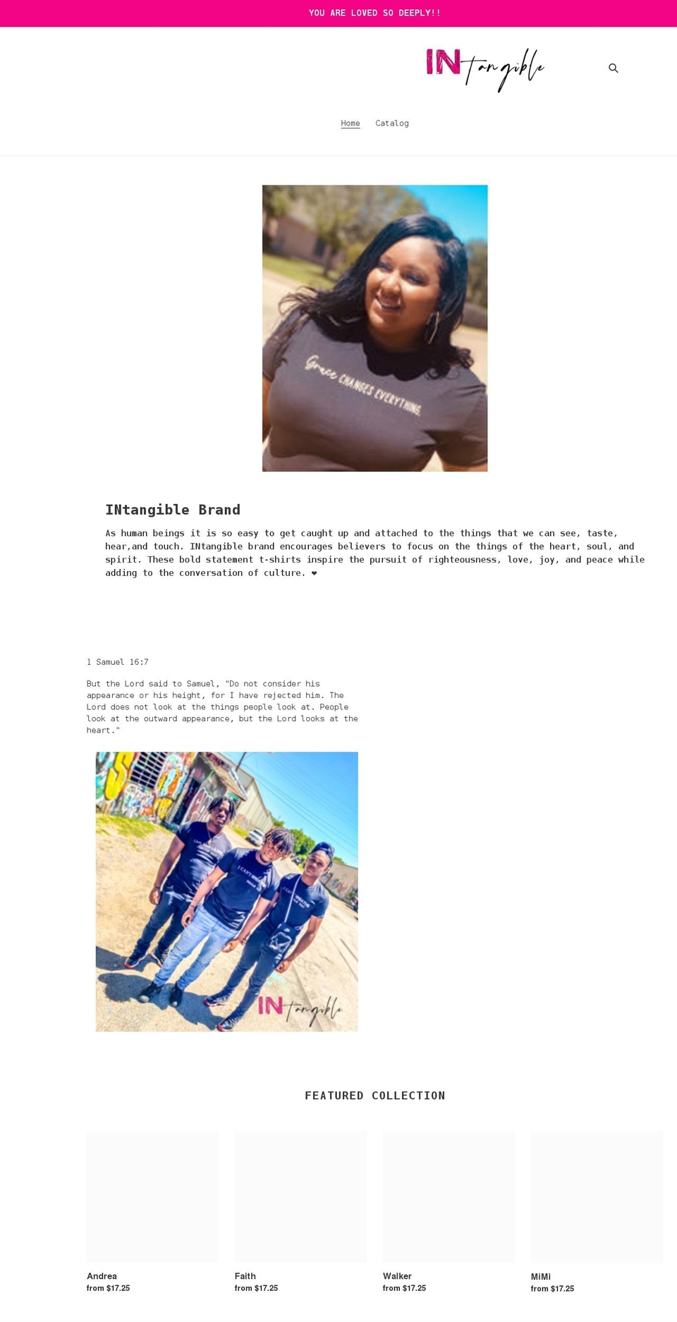 intangiblebrand.com shopify website screenshot