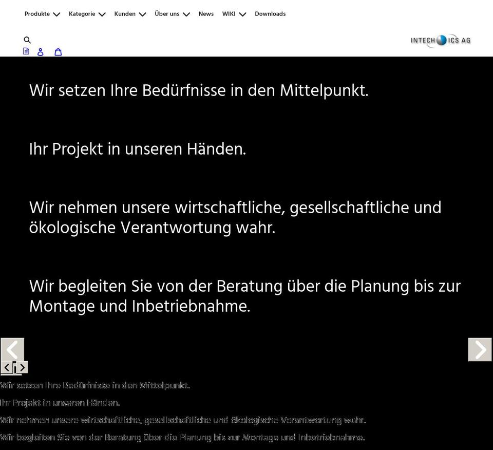 intech.ch shopify website screenshot