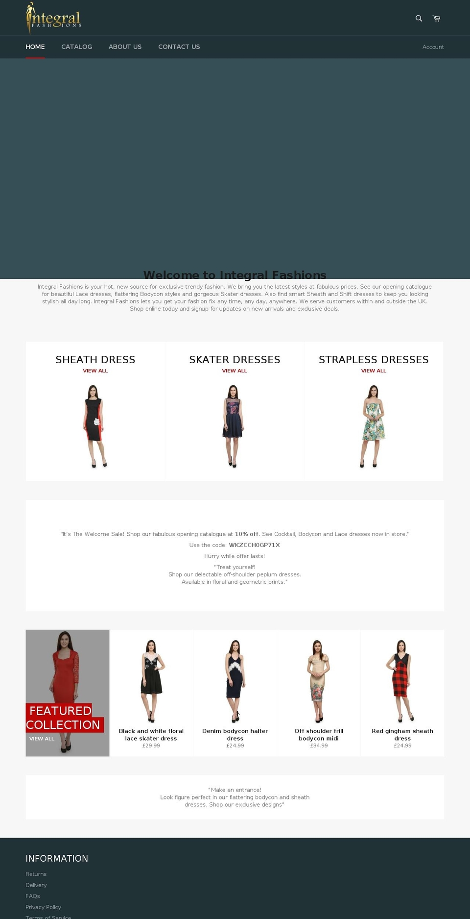 integralfashions.com — Shopify storefront screenshot