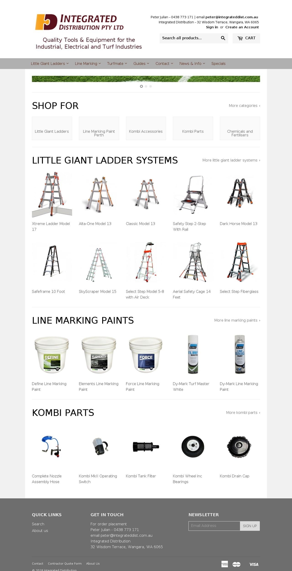 integrateddist.com.au shopify website screenshot