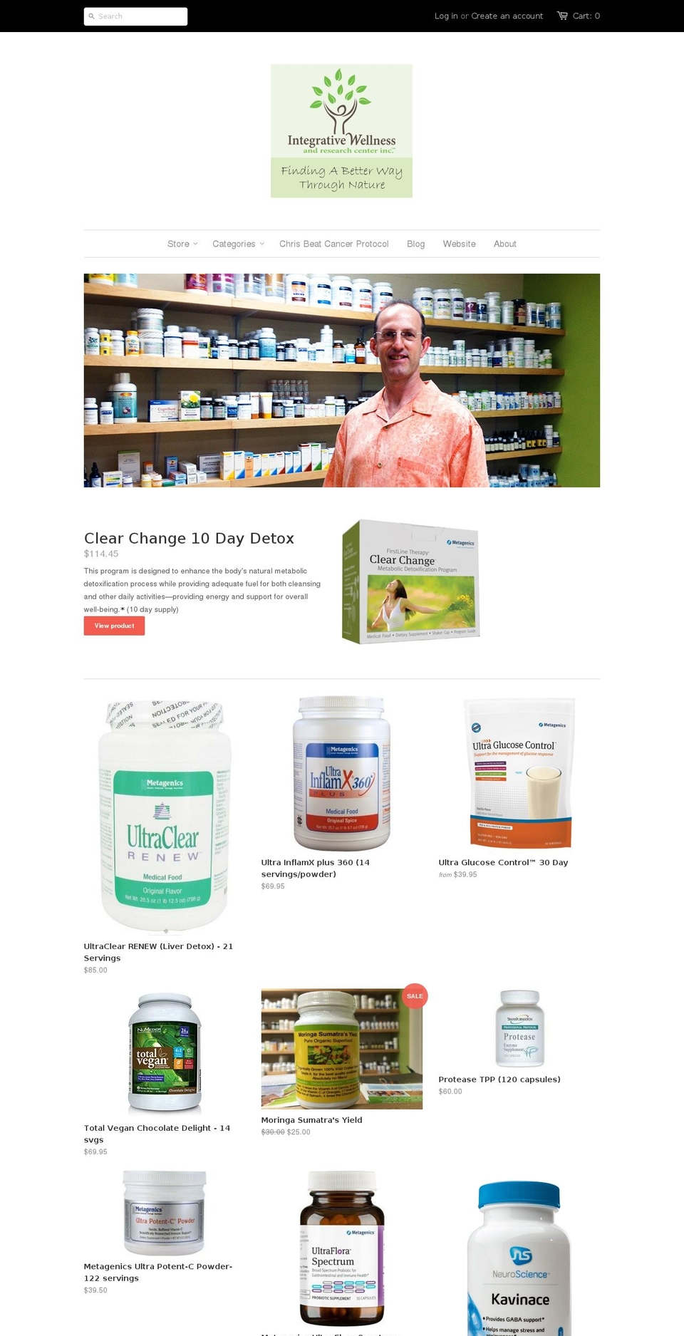 integrativewellnessstore.com shopify website screenshot