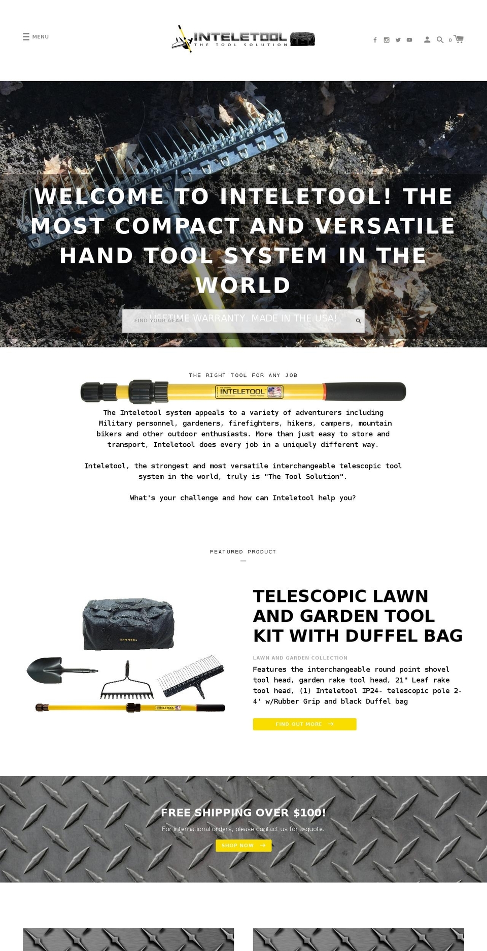 Inteletool Shopify theme site example inteletool.com