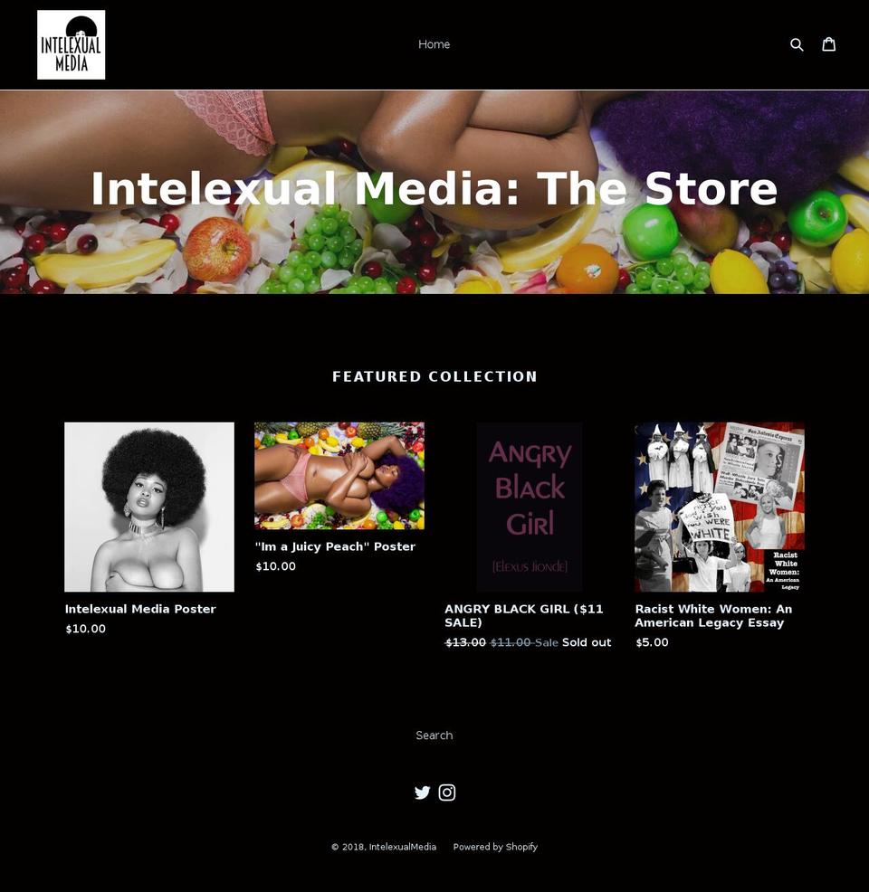 intelexualstore.co shopify website screenshot