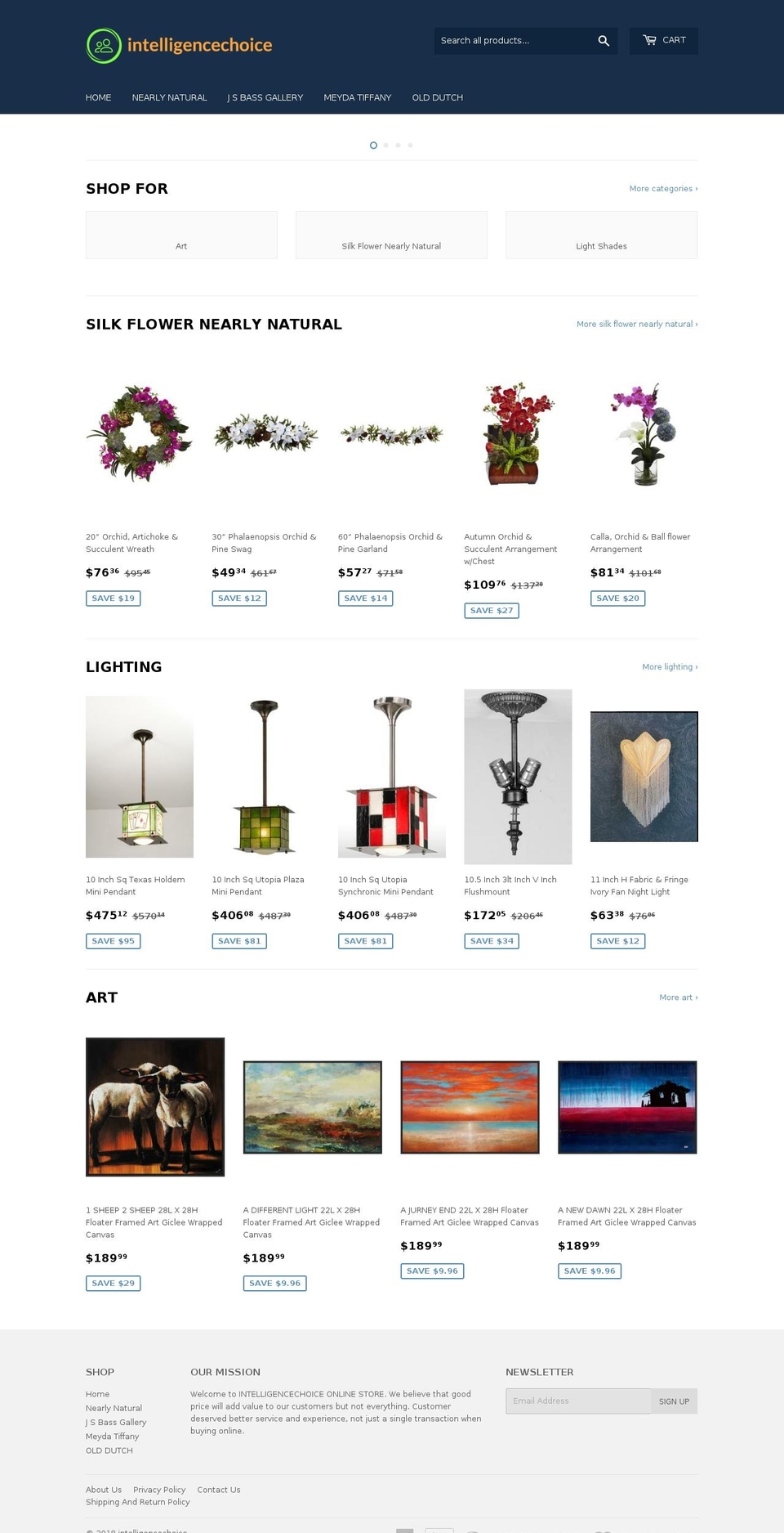 intelligencechoice.com — Shopify storefront screenshot