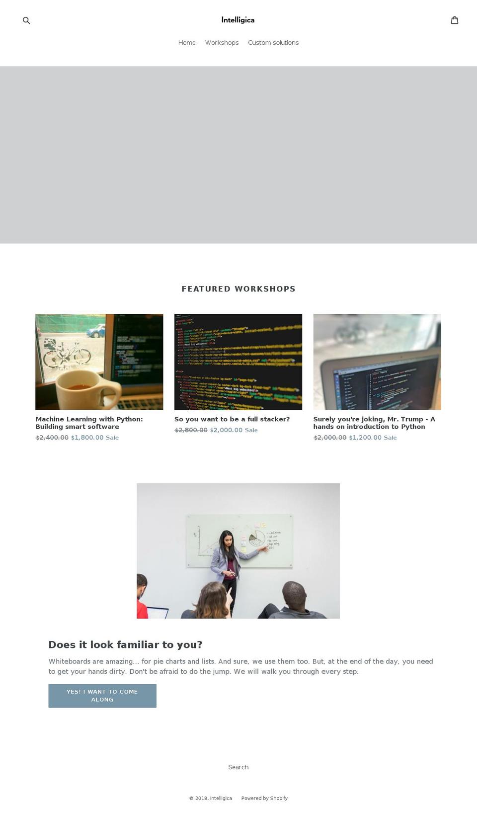 intelligimus.com — Shopify storefront screenshot