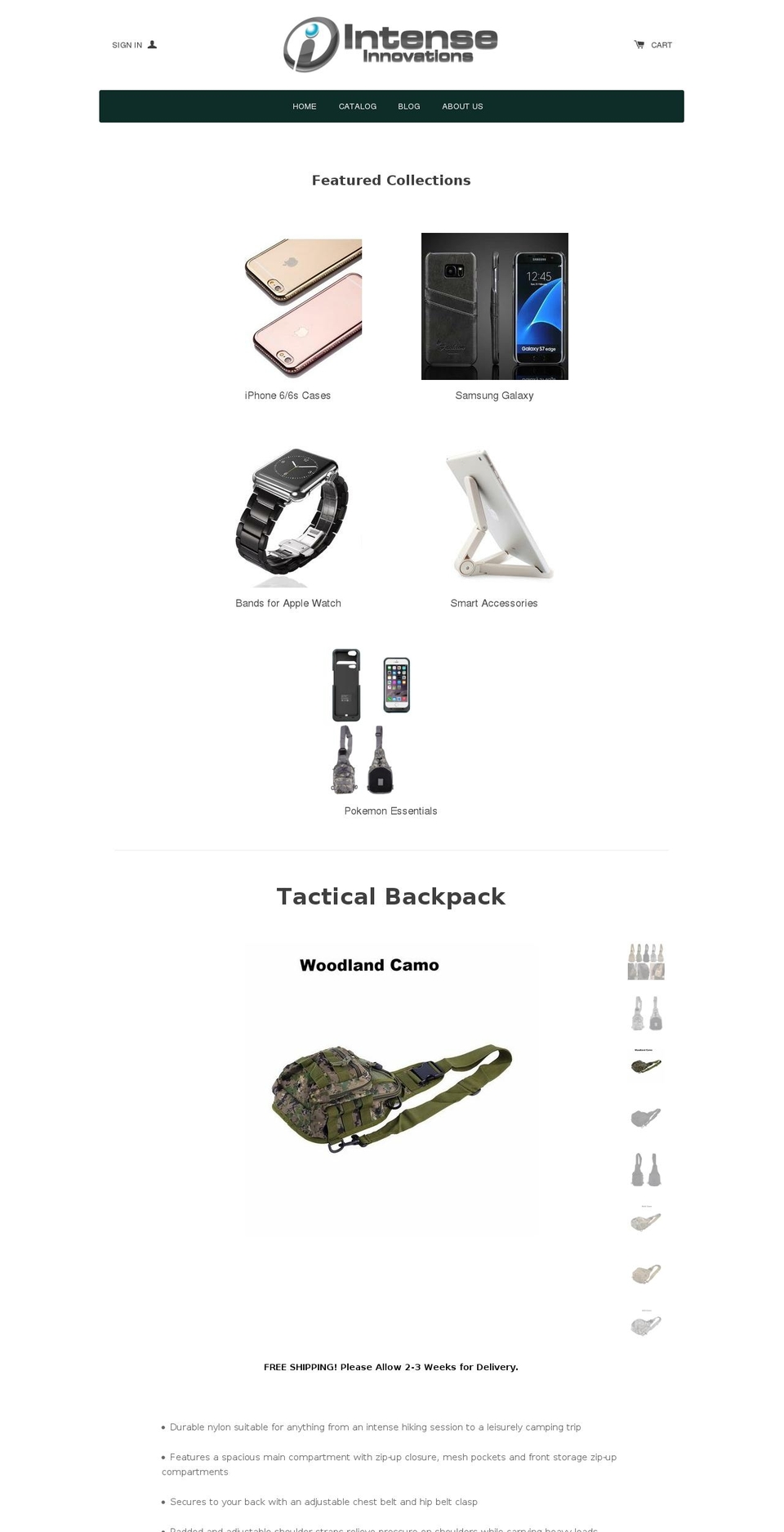 intenseinnovations.com shopify website screenshot