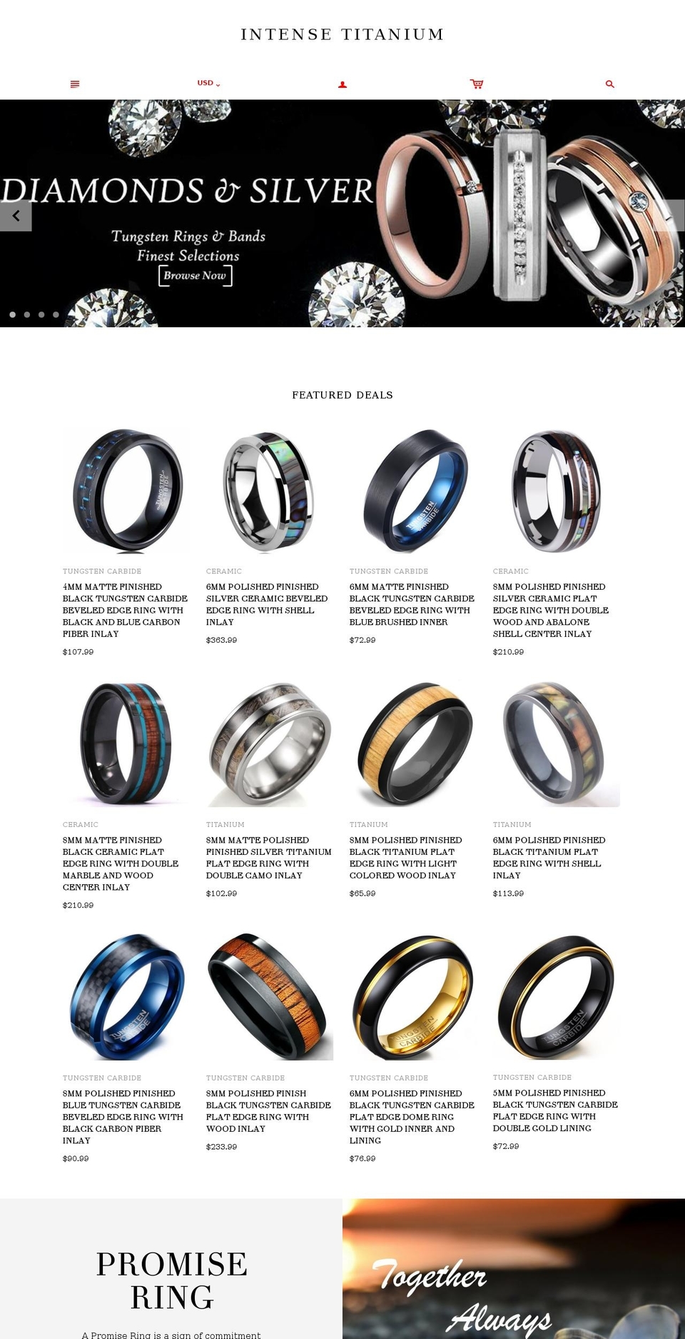 intensetitanium.com — Shopify storefront screenshot